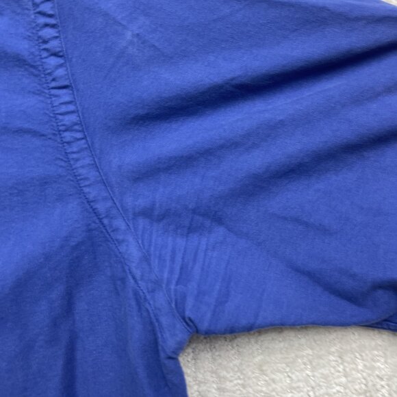 Vintage Ralph Lauren *Blue* w/ Logo Yellow Shirt Slim Fit Mens XL Button Down - Picture 7 of 16